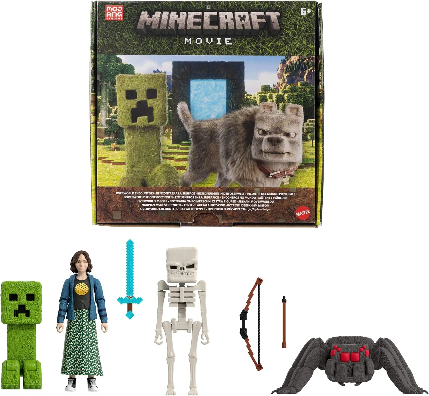 Zestaw figurek Minecraft z 4 postaciami i akcesoriami