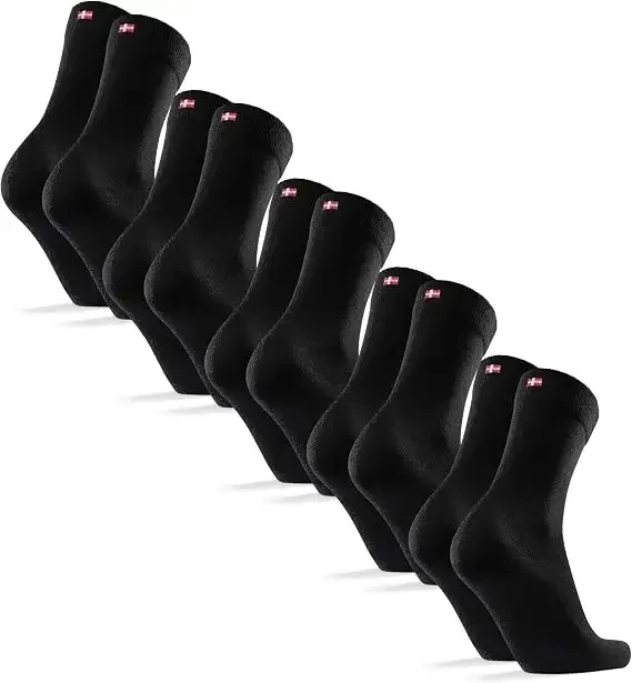 DANISH ENDURANCE Skarpety z Wełny Merino, 5-Pak, Czarny, 43-47