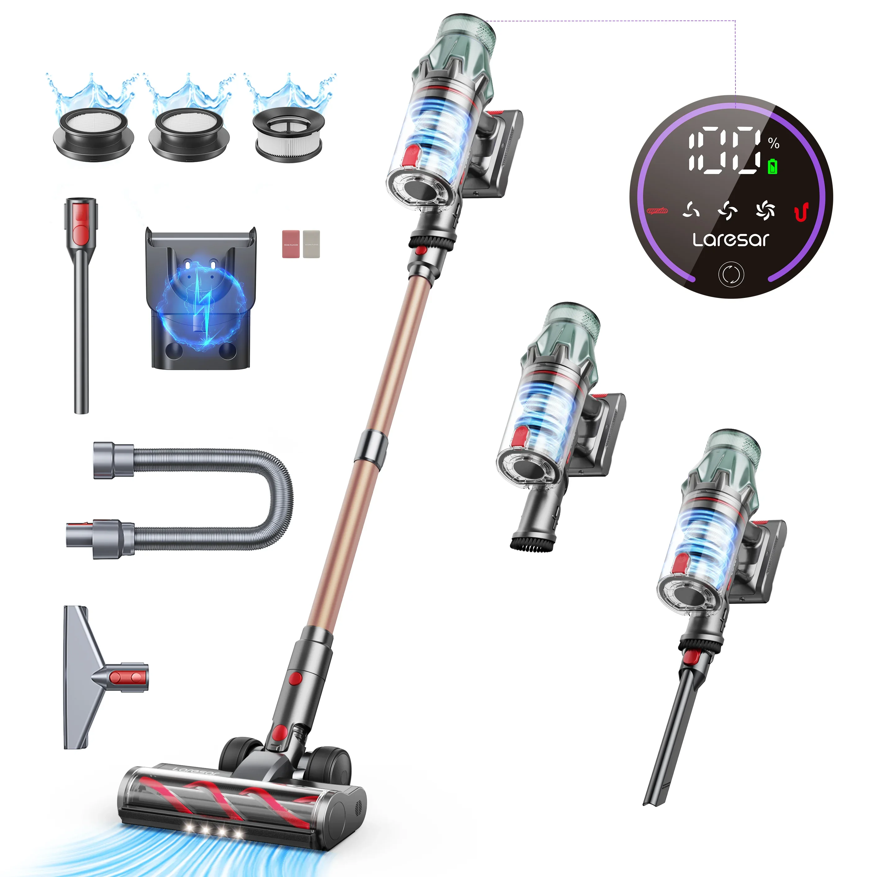 [1.11] Odkurzacz pionowy Laresar V7 Pro (65 000 Pa, do 70 min pracy, 7-stopniowa filtracja za 288,06 zł – AliExpress