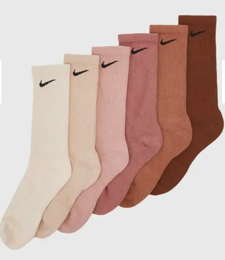 Nike performance EVERYDAY PLUS CREW UNISEX 6 PACK - Skarpety sportowe - biały