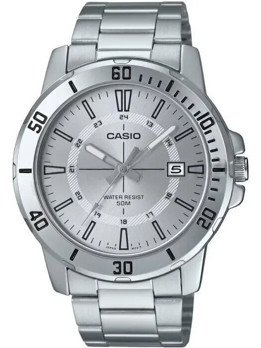 Casio MTP-VD01D-7CVUDF - elegancki zegarek męski ze stalową bransoletą