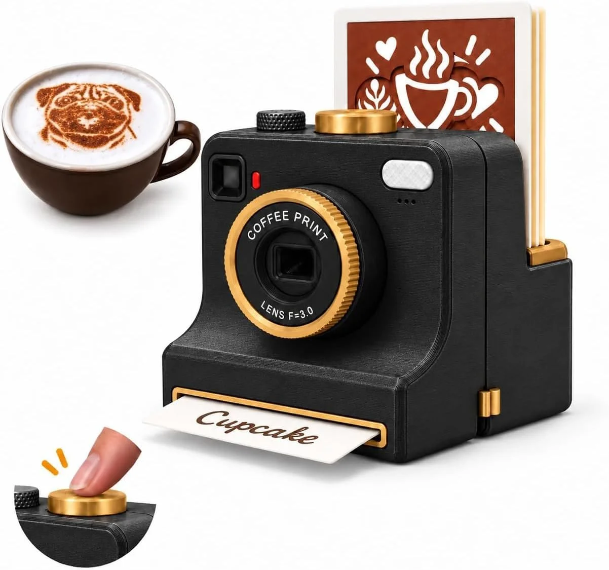 Drukarka do kawy 3D z 30 szablonami do latte art