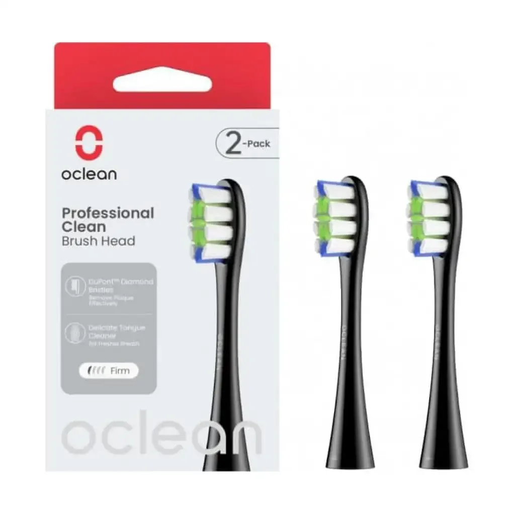 🦷 Oclean Końcówki Professional Clean B02 (2 szt.) do szczoteczek sonicznych - czarne