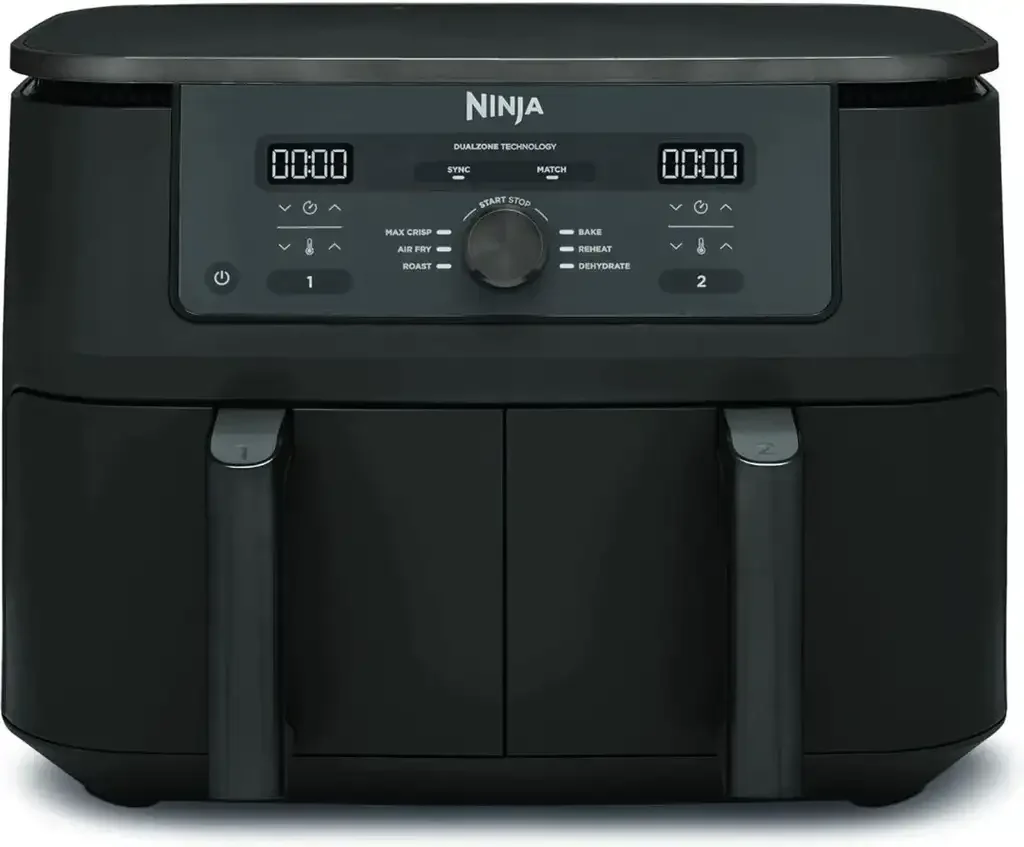 Frytkownica beztłuszczowa Ninja MAX Dual Zone 9,5L - Air fryer dwustrefowy Czarny DZ400EUBK
