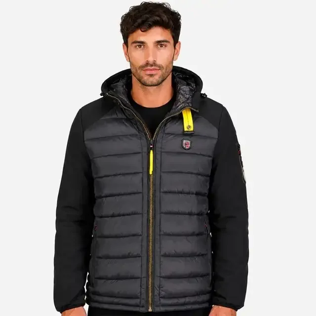 Męska parka Geographical Norway – trzy kolory, wygodny poliester